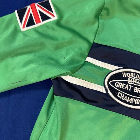 Vintage Ralph Lauren Rugby Jacket XL Green Full Zip Track Great Britain Champion - Picture 3 of 10